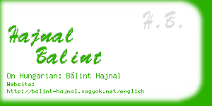 hajnal balint business card