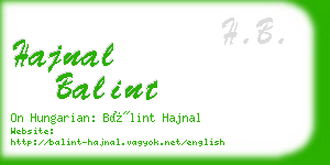 hajnal balint business card